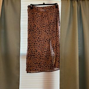Nasty Gal leopard skirt